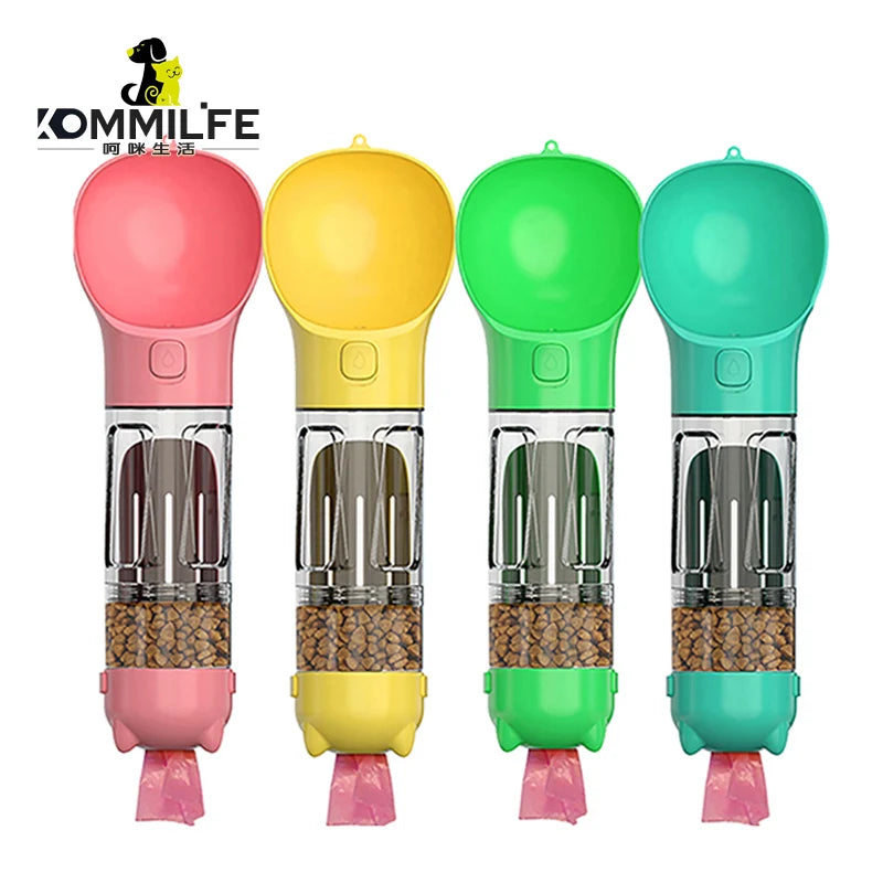 3-in-1 Portable Pet Water Bottle & Feeder