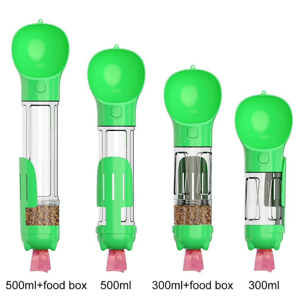 3-in-1 Portable Pet Water Bottle & Feeder