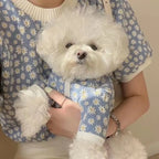 Floral Pet Winter Cardigan Coat