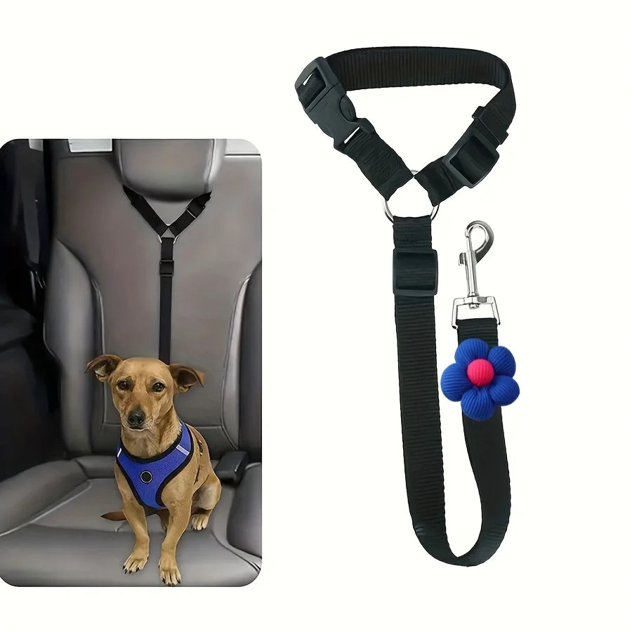 Adjustable Dog Car Seatbelt Tether