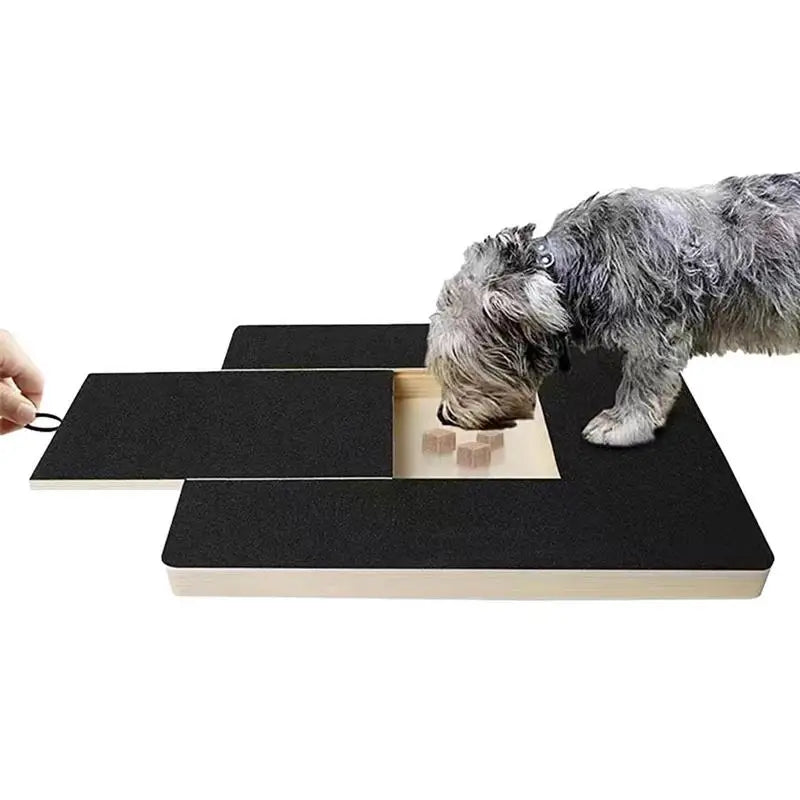 Wooden Dog Nail Scratch Board with Treat Box
