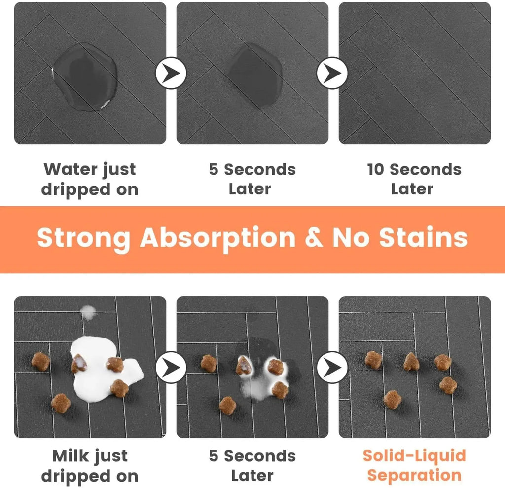 Quick-Dry Absorbent Pet Feeding Mat