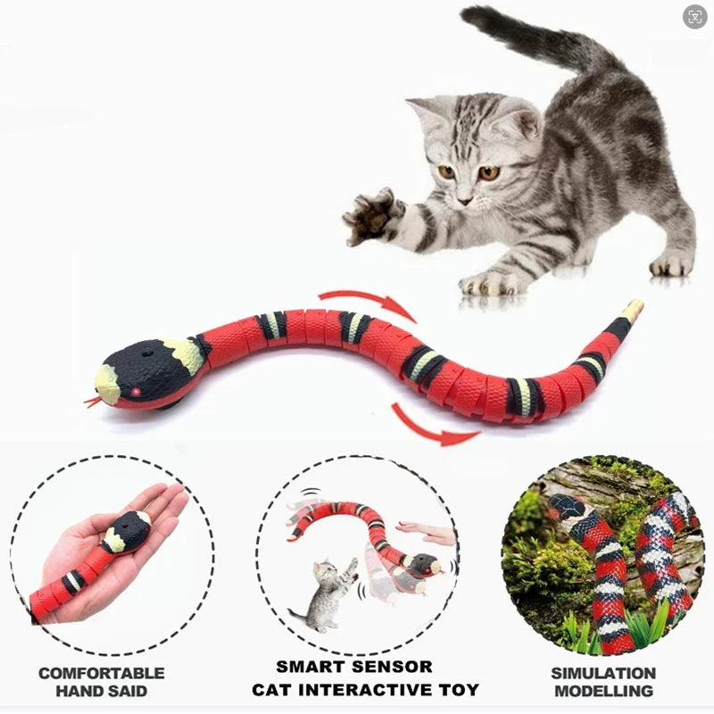 Interactive Smart Sensing Snake Cat Toy
