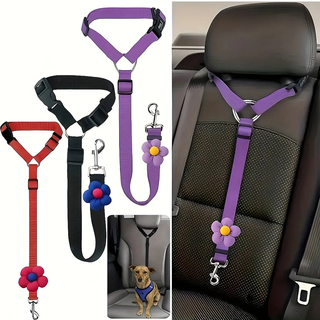 Adjustable Dog Car Seatbelt Tether