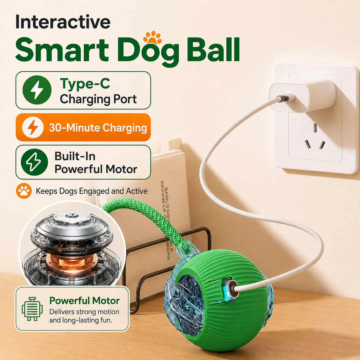 Smart Interactive Rolling Dog Ball