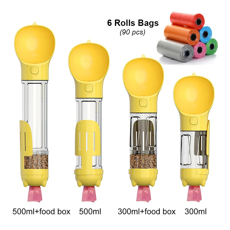 3-in-1 Portable Pet Water Bottle & Feeder