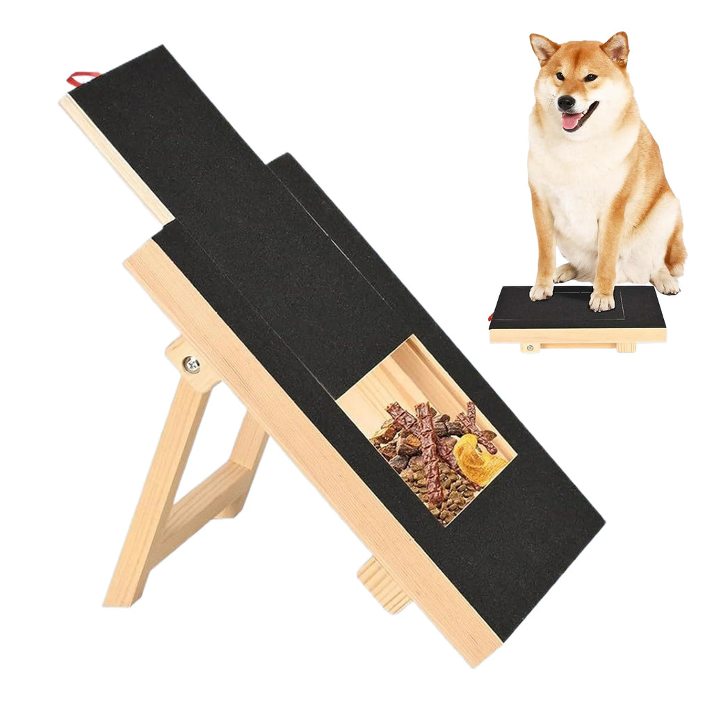 Wooden Dog Nail Scratch Board with Treat Box