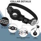 Reflective AirTag Cat Collar with QR Tag