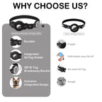 Reflective AirTag Cat Collar with QR Tag