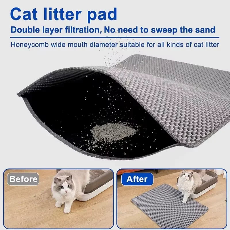 Double-Layer Waterproof Cat Litter Mat