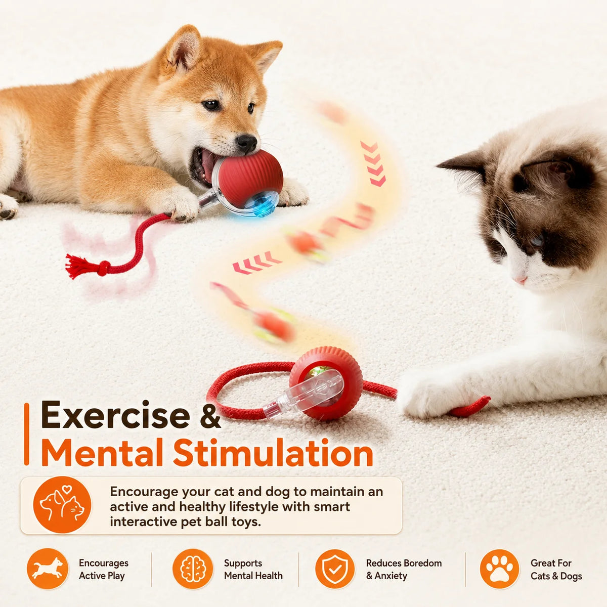 Smart Interactive Rolling Dog Ball
