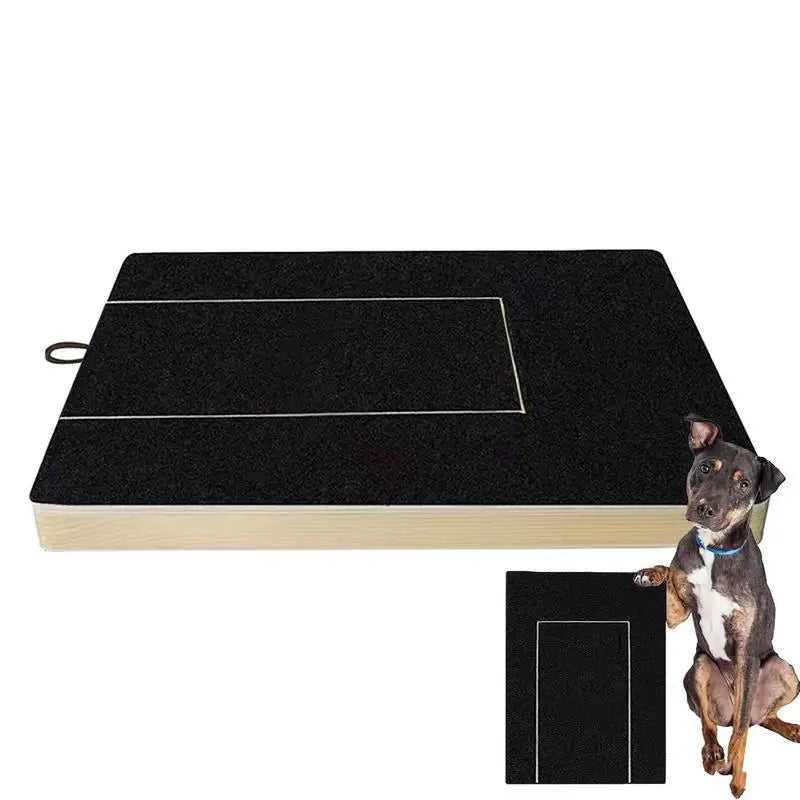 Wooden Dog Nail Scratch Board with Treat Box