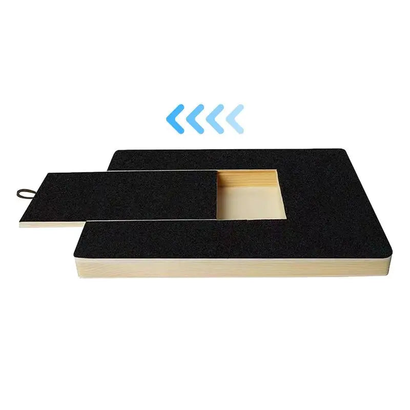 Wooden Dog Nail Scratch Board with Treat Box