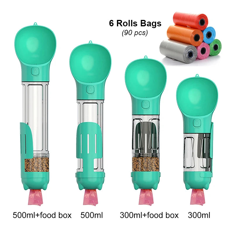 3-in-1 Portable Pet Water Bottle & Feeder