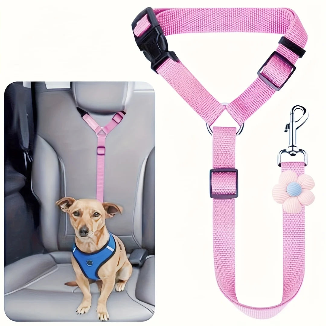 Adjustable Dog Car Seatbelt Tether