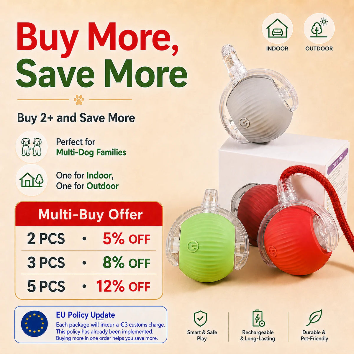 Smart Interactive Rolling Dog Ball